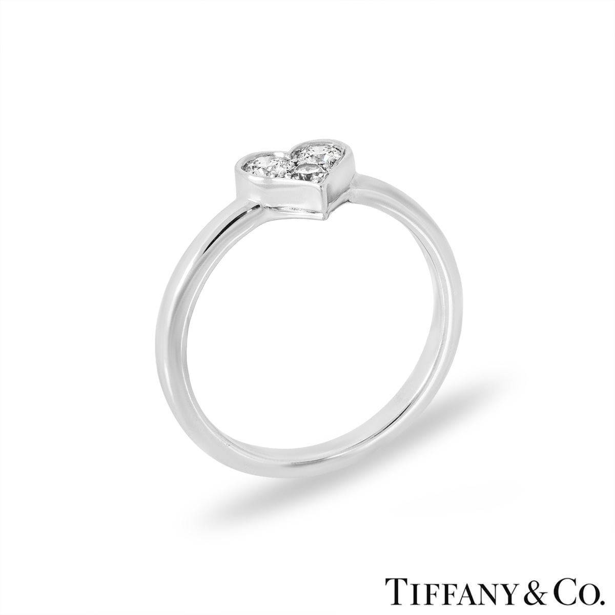 Tiffany & Co. Platinum Diamond Hearts Ring